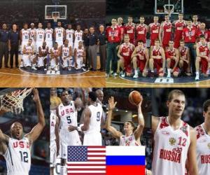 Puzzle Ηνωμένες Πολιτείες - Ρωσίας, οι προημιτελικοί, 2010 FIBA World Τουρκία